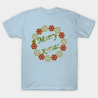 Merry X-mas Typography Design - Glowy T-Shirt